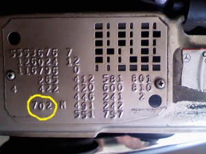 Mercedes paint code numbers #6